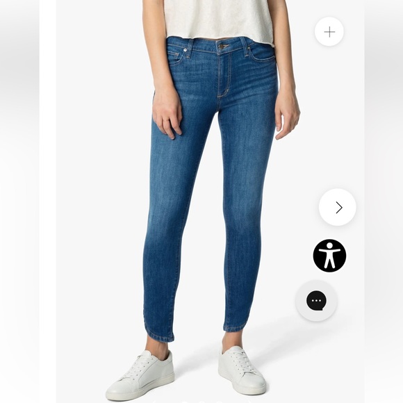 Joe’s Jeans The Iconic mid rise skinny ankle jeans with tulip fringe hem - Picture 3 of 13